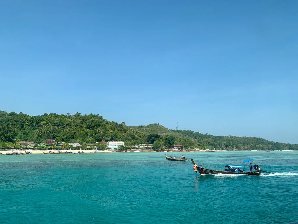 Sea with boat Koh Lanta