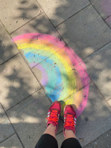 Rainbow chalk